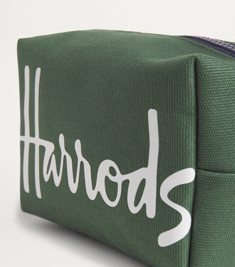 Harrods cotton logo cosmetics bag, UK version