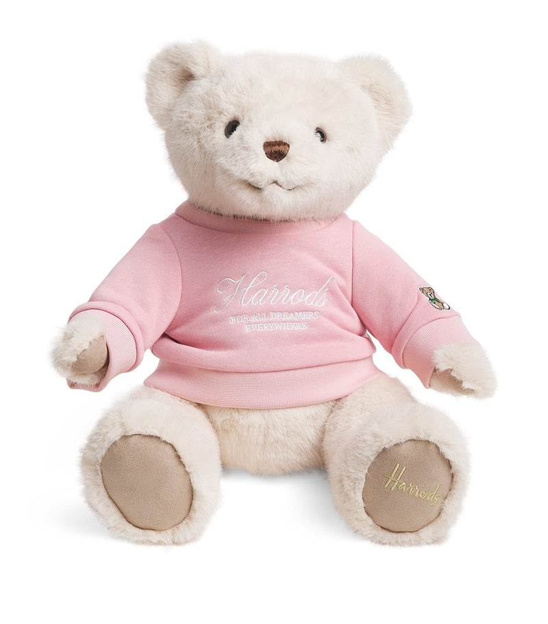 Harrods jersey bear toy with logo sweatshirt, 30cm height, UK version
