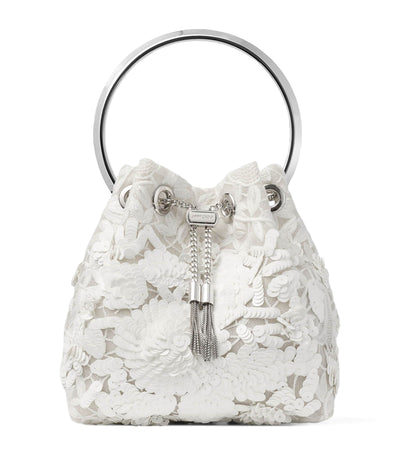 Harrods Jimmy Choo Embellished Lace Bon Bon Top-Handle Bag 15x14x9.5cm- Buy online at McGrocer