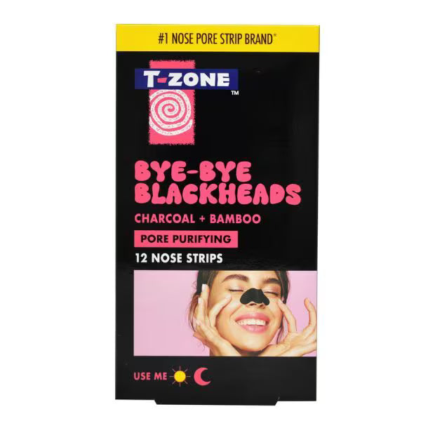 T-Zone charcoal bamboo nose pore strips 12s (British brand)