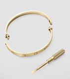 Cartier LOVE bracelet 18kt yellow gold brushed finish, UK version