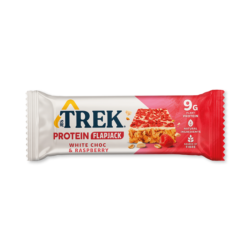 Trek White Chocolate & Raspberry Protein Flapjack 16x 50g