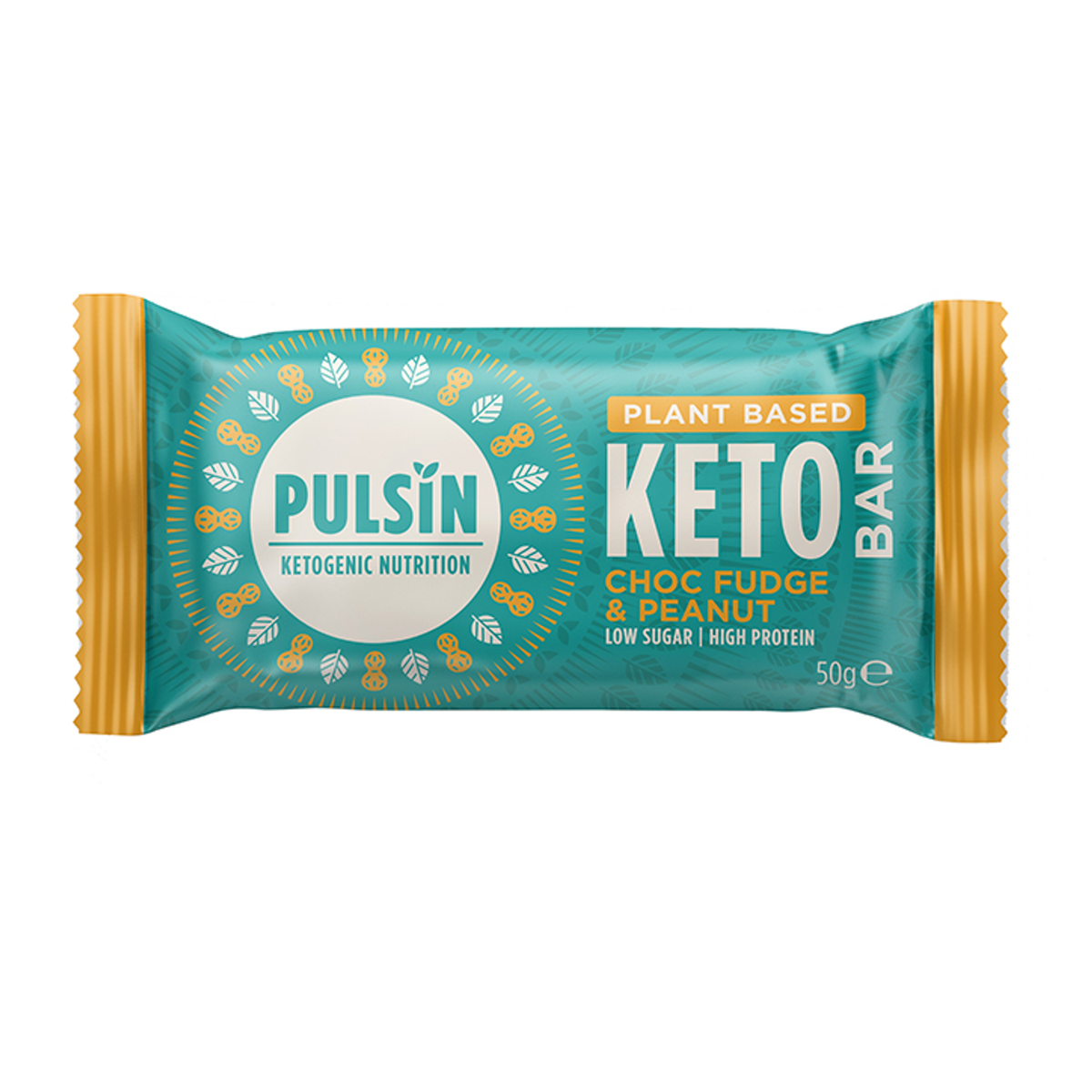 Pulsin Choc Fudge & Peanut Keto Bar 50g - Chocolate Fudge & Peanut