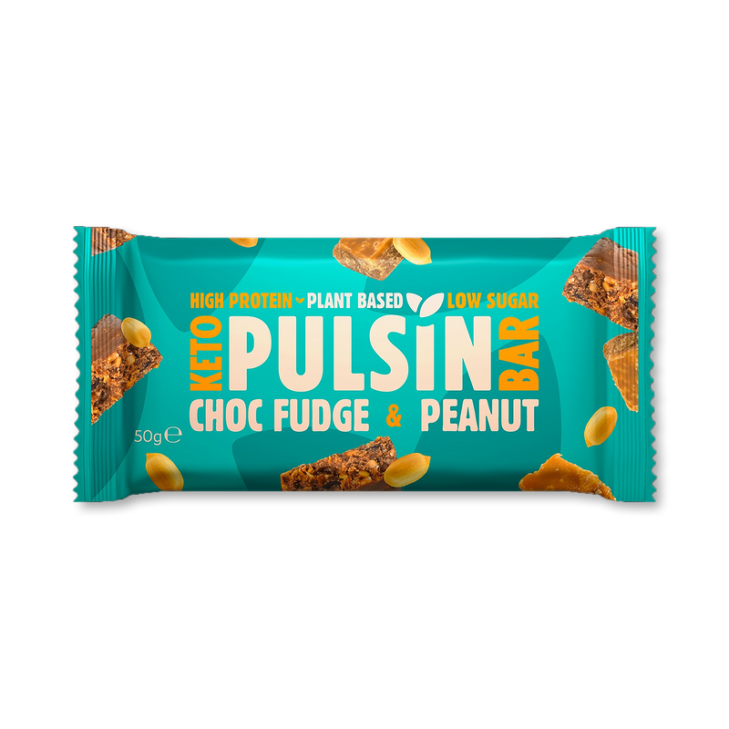 Pulsin Choc Fudge & Peanut Keto Bar 18x 50g