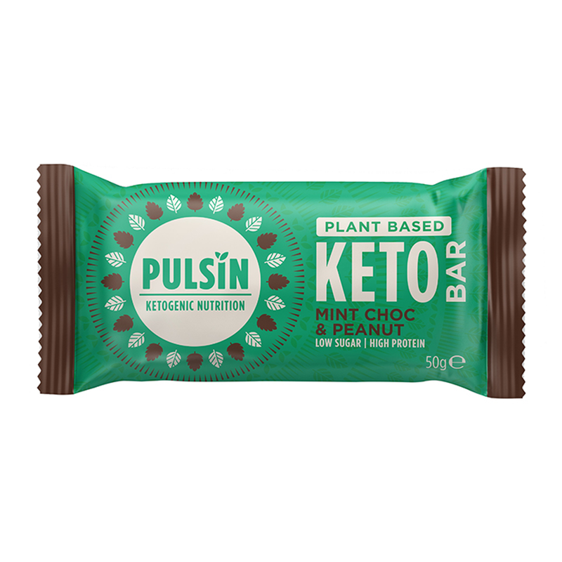 Pulsin Choc Fudge & Peanut Keto Bar 50g - Mint Chocolate & Peanut