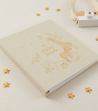 Blush and Gold safari baby memory book - British product