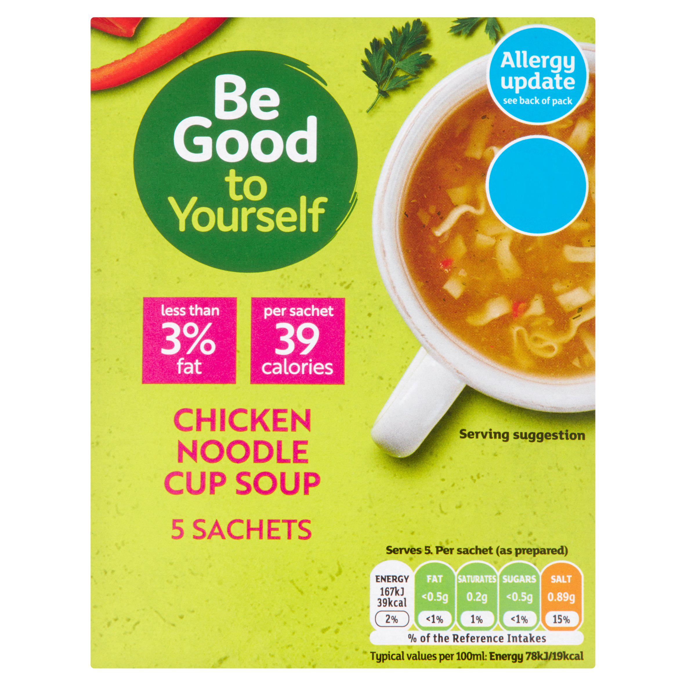 Sainsbury's Be Good to Yourself Chicken Noodle Cup Soup 5x13g GOODS Sainsburys   