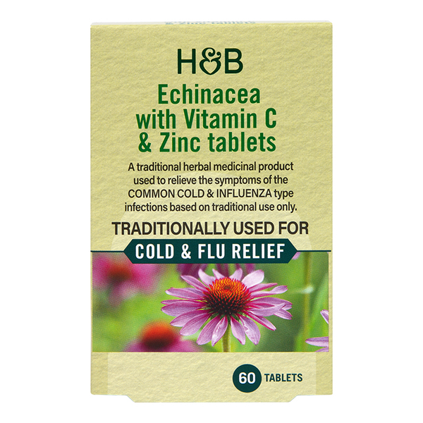 Holland & Barrett Echinacea with Vitamin C & Zinc 60 Tablets