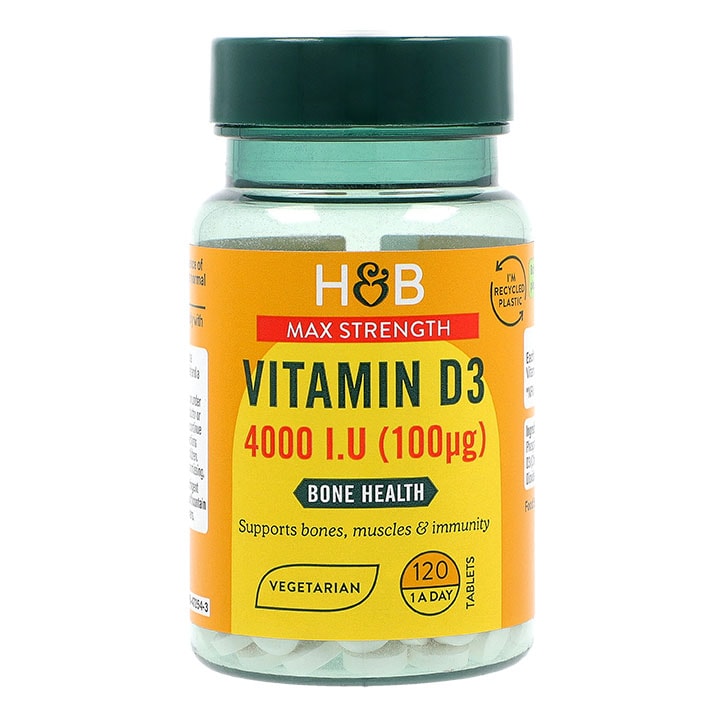 Holland & Barrett Vitamin D3 4000 I.U. 100ug 120 Tablets