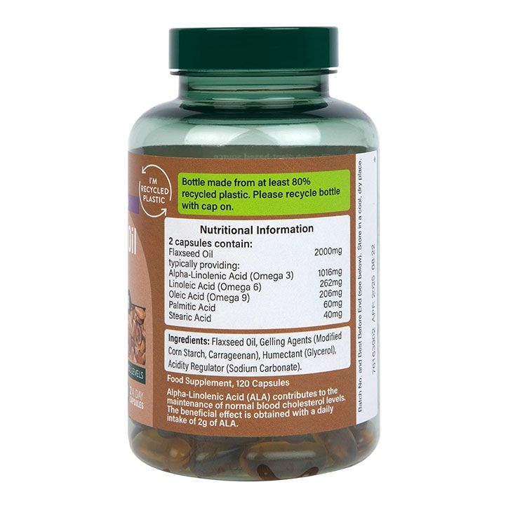 Holland & Barrett Vegan High Strength Flaxseed Triple Omega 3-6-9 Oil 120 Capsules GOODS Holland&Barrett