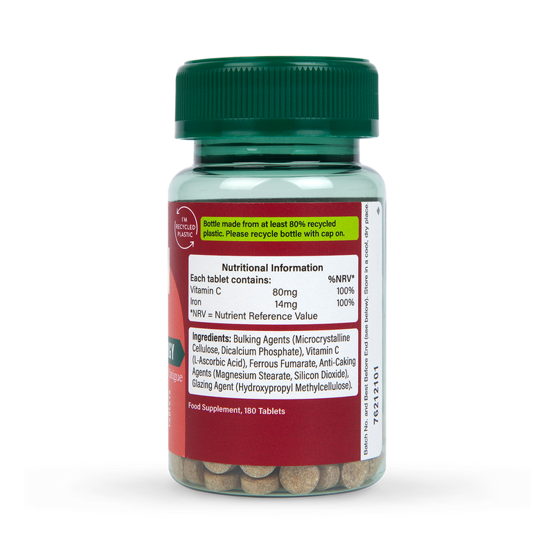 Holland Barrett Iron Vitamin C 14mg 180 Tablets