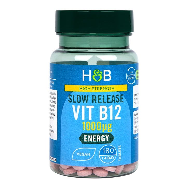 Holland & Barrett High Strength Slow Release Vitamin B12 1000ug 180 Tablets