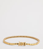 Jennifer Meyer yellow gold square tennis bracelet - British product