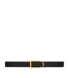 Saint Laurent leather logo belt 3cm, UK version