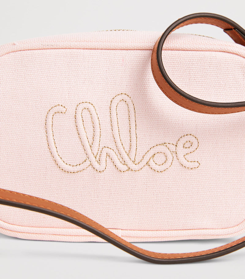 Chloé kids cotton embroidered shoulder bag - British product