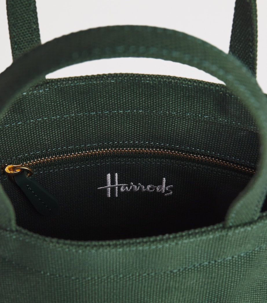 Petit sac fourre-tout Harrods en coton avec logo brodé, version UK