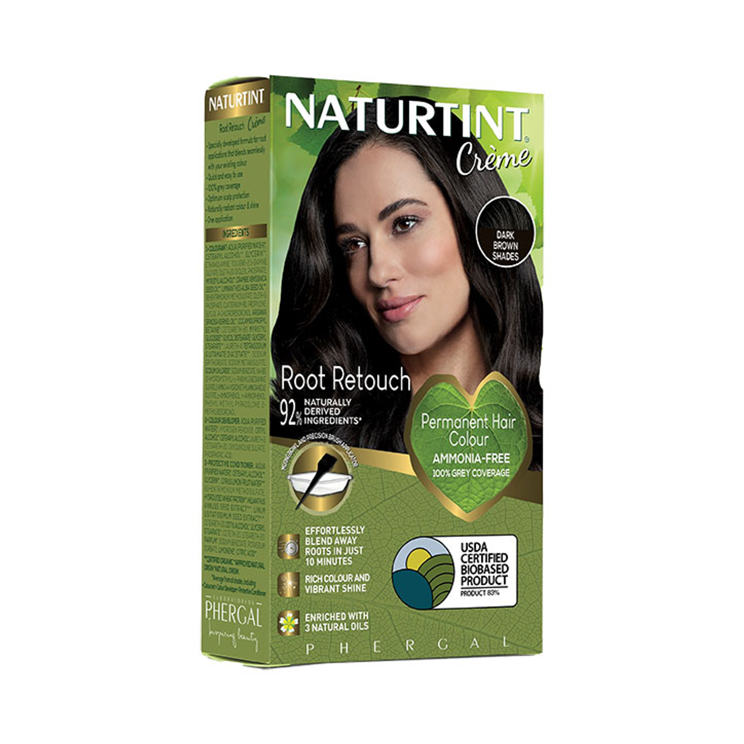 Naturtint Root Retouch Crème - Black Shades 45ml - Dark Brown