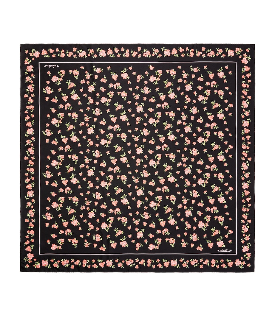 Valentino Garavani silk floral scarf 90x90, imported from the UK