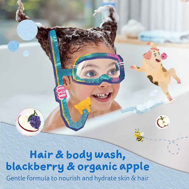 Childs Farm Hair & Body Wash - Blackberry & Organic Apple 250ml GOODS Holland&Barrett