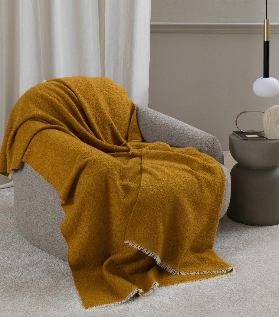 Frette cashmere bouclé throw 130cm x 180cm, imported from the UK