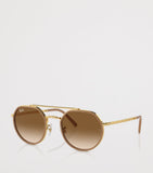 Ray-Ban metal irregular sunglasses with metallic brow bar, UK version
