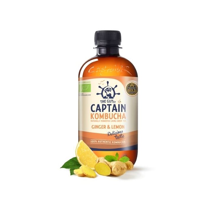 The GUTsy Captain Kombucha California Raspberry Bio-Organic Drink 400ml GOODS Holland&Barrett