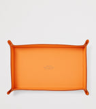 Smythson small leather panama rectangular trinket tray (British brand)