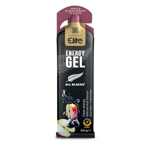 Healthspan Elite All Blacks Energy Gel, Apple & Blackcurrant GOODS Superdrug   