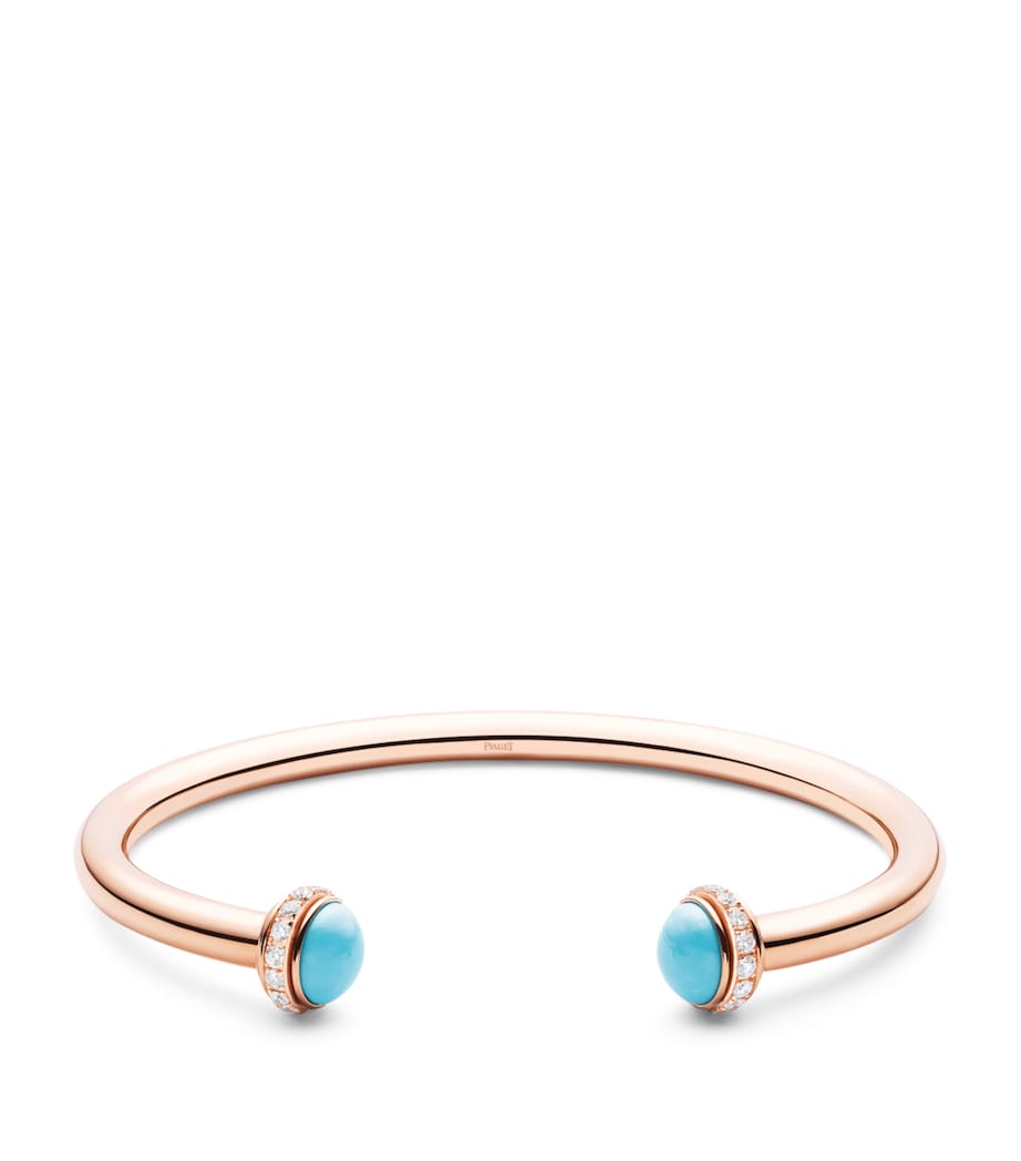 Piaget Possession rose gold bangle with turquoise and diamonds, UK version