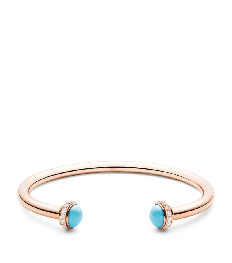 Piaget Possession rose gold bangle with turquoise and diamonds, UK version