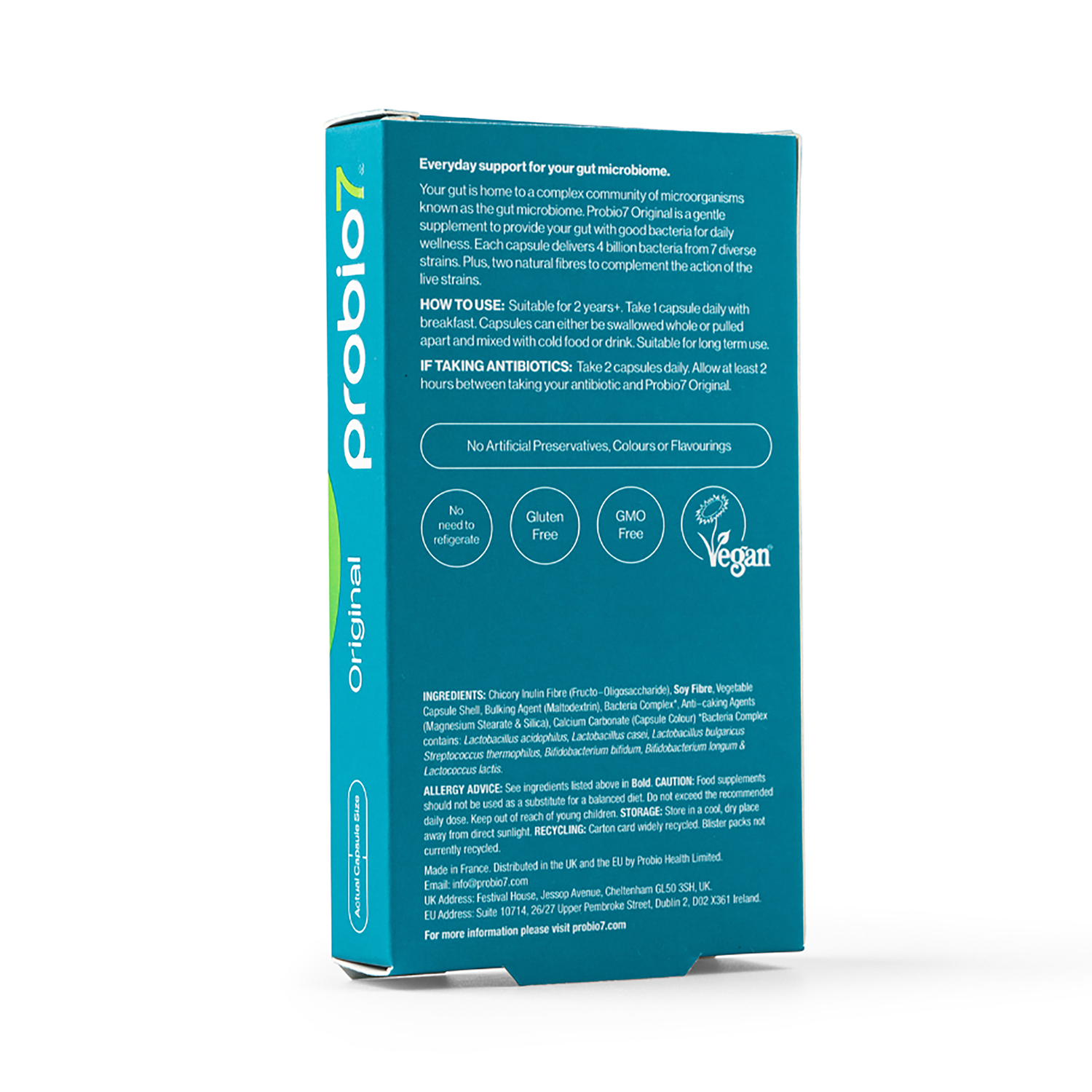 Probio7 Original Probiotic supplement 40 Capsules, imported from the UK