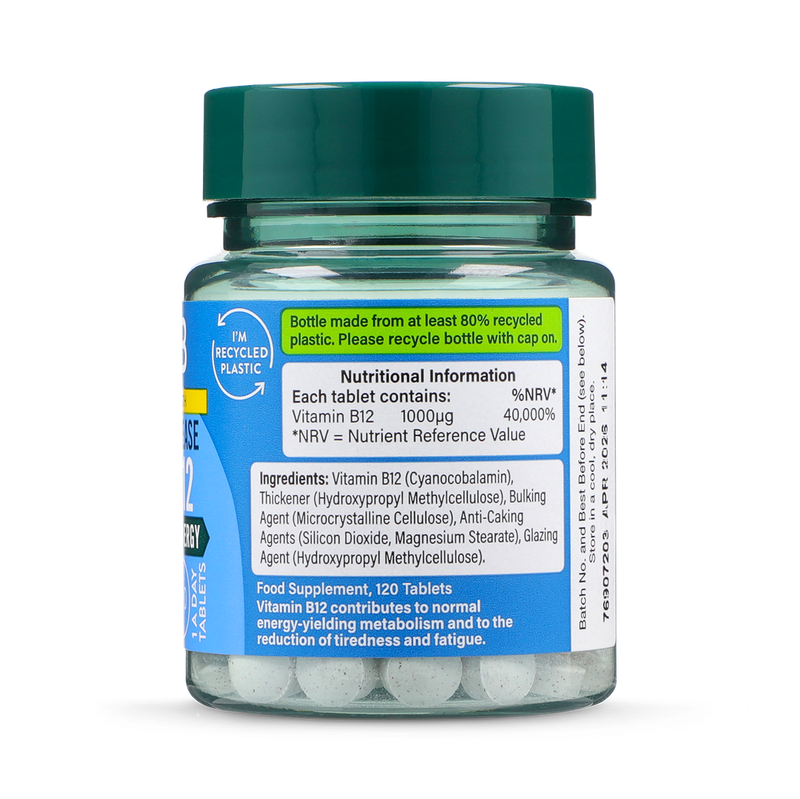 Holland Barrett High Strength Slow Release Vitamin B12 1000ug 120 Tablets