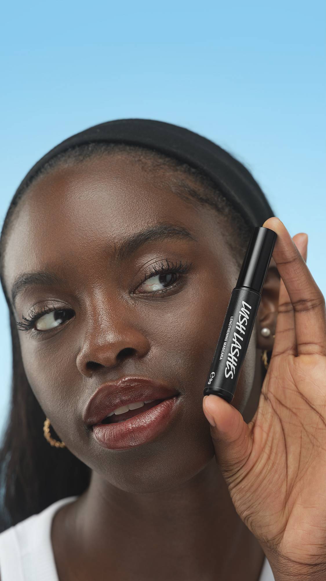 Lush Lashes mascara in jet black, imported from the UK