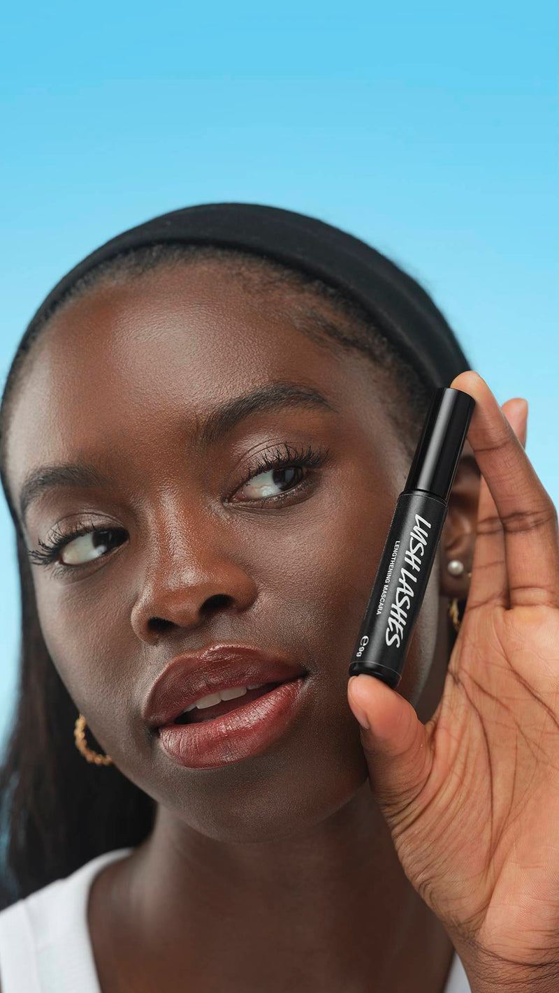 Lush Lashes mascara in jet black, imported from the UK