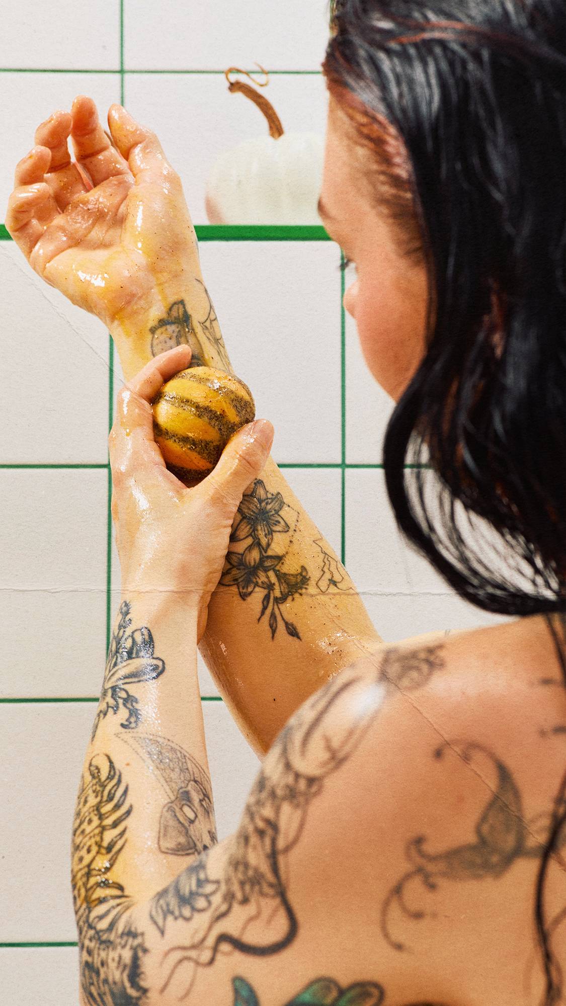 Lush Pumpkin Scrubee body scrub, imported from the UK