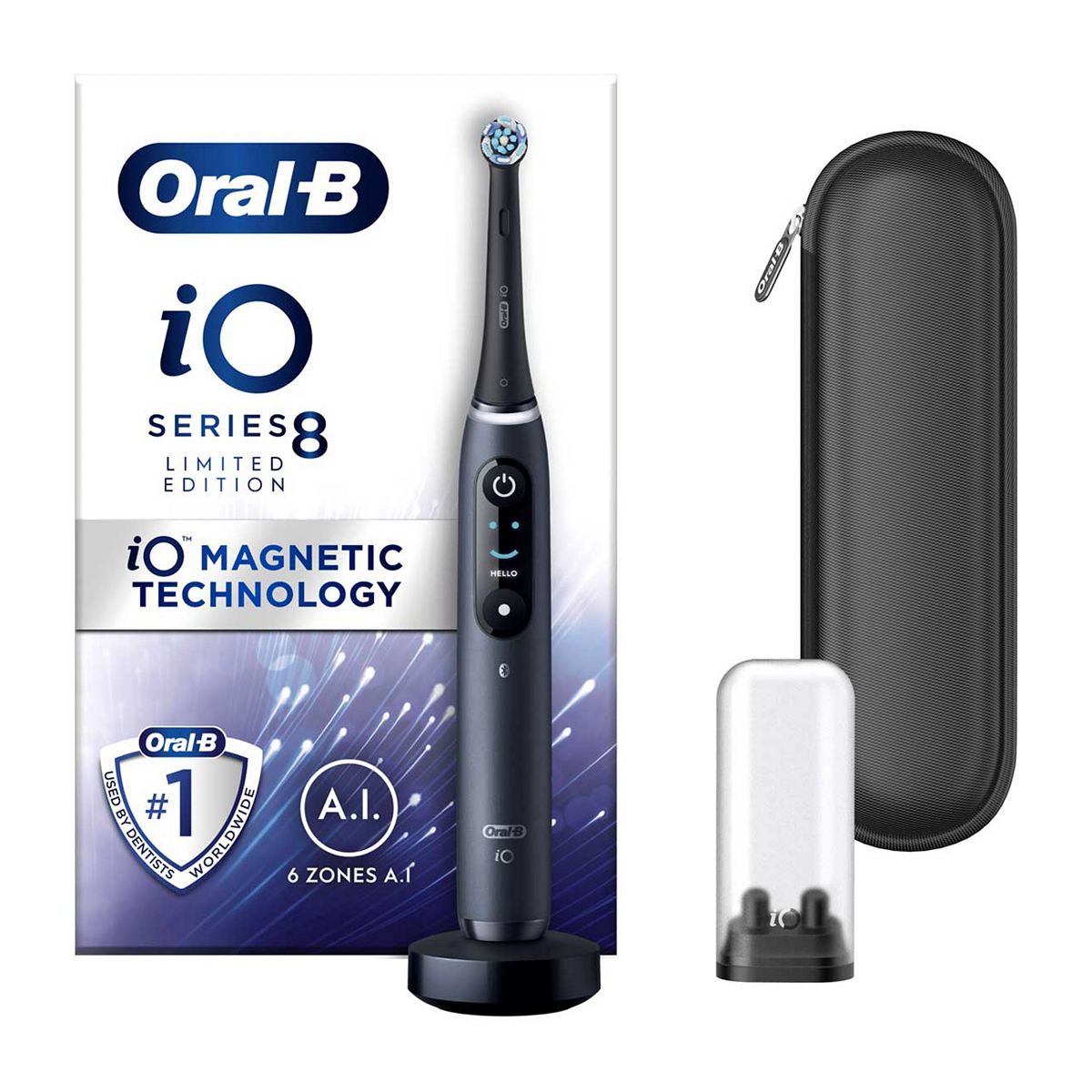 Oral-B iO8™ Electric Toothbrush Black Onyx with Limited Edition Travel Case GOODS Boots   