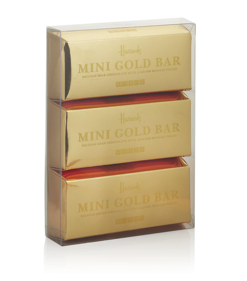 Harrods Belgian chocolate mini bars with almond nougat 3 x 100g, UK version