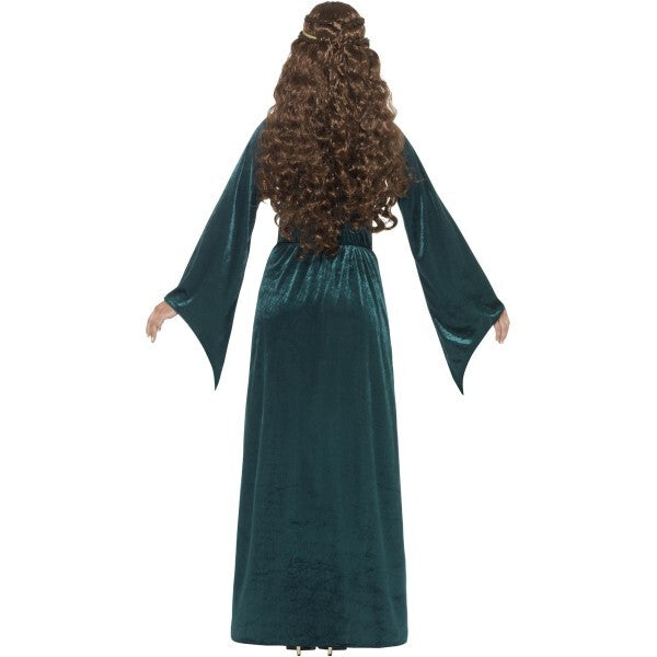 Smiffys Medieval Maid Costume green dress headband (British brand)