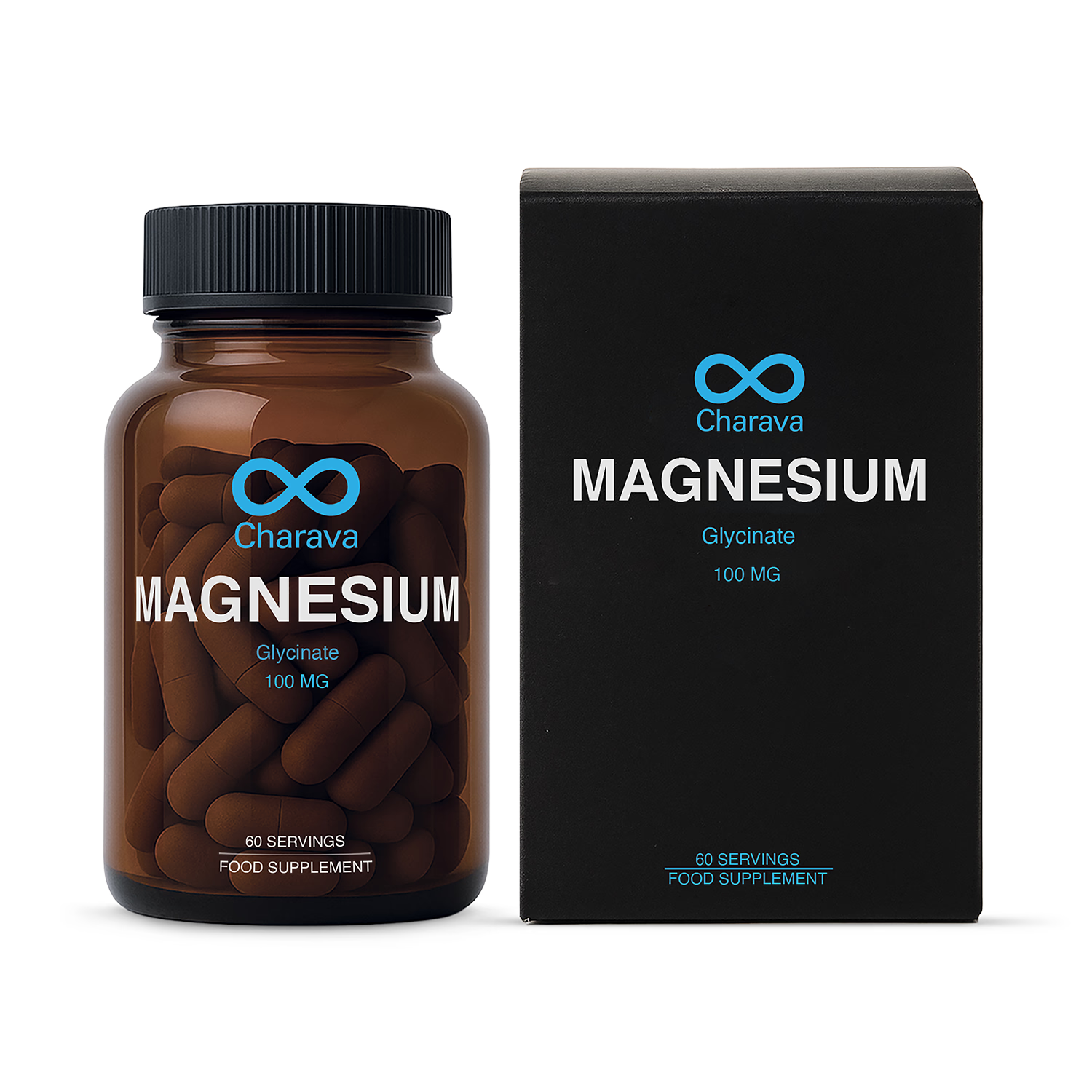 Charava Magnesium Glycinate capsules 500mg, UK version