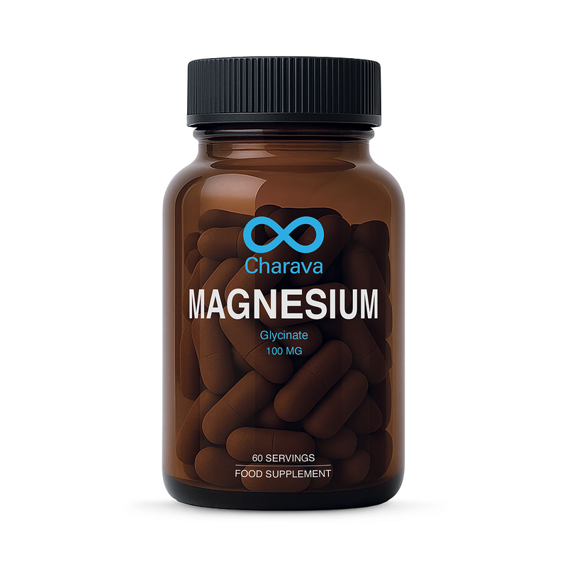 Charava Magnesium Glycinate capsules 500mg, UK version