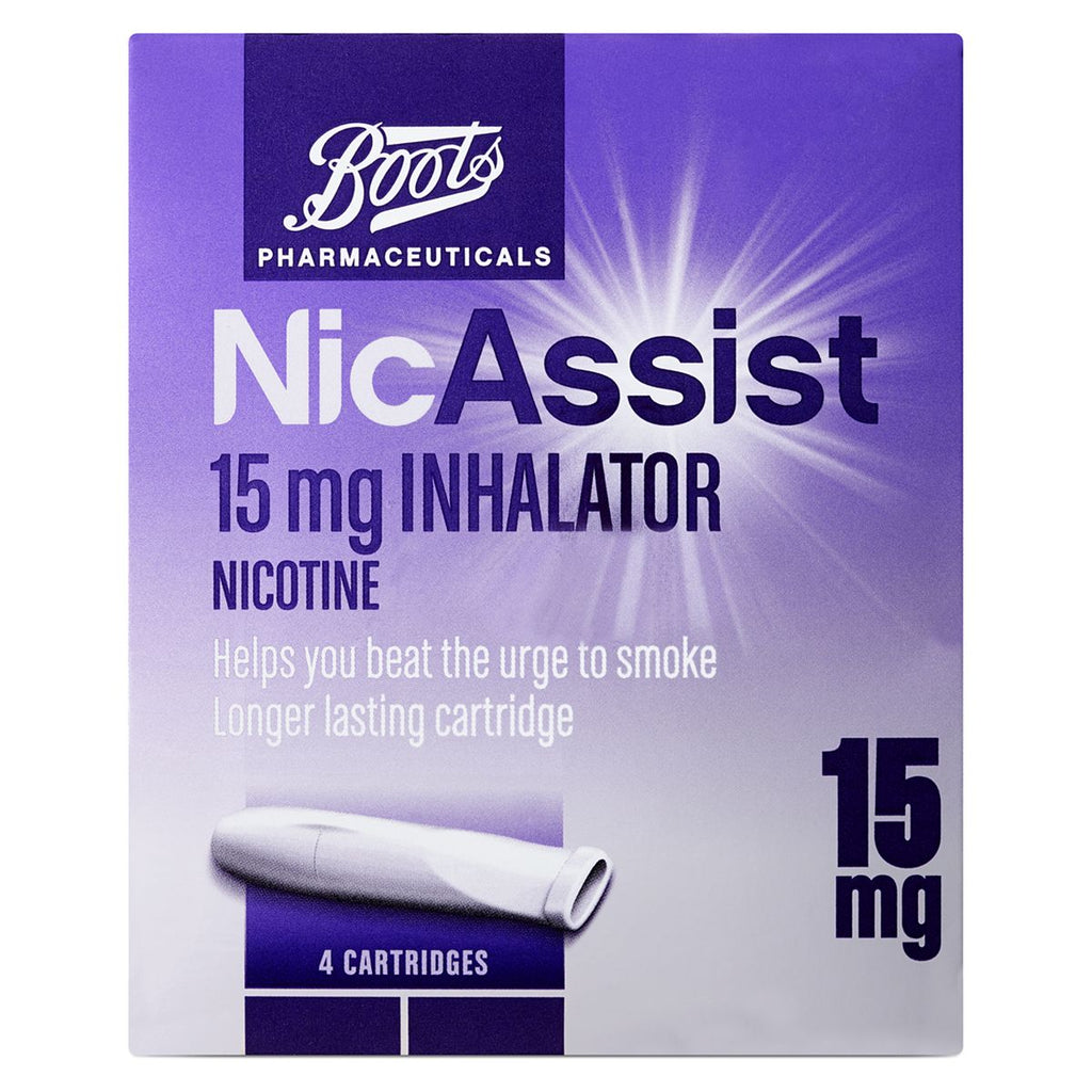 Boots NicAssist Inhalator 15mg 4 cartridges