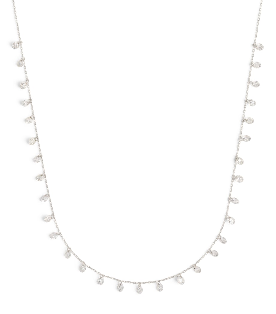Persée white gold diamond necklace with 31 stones - British product