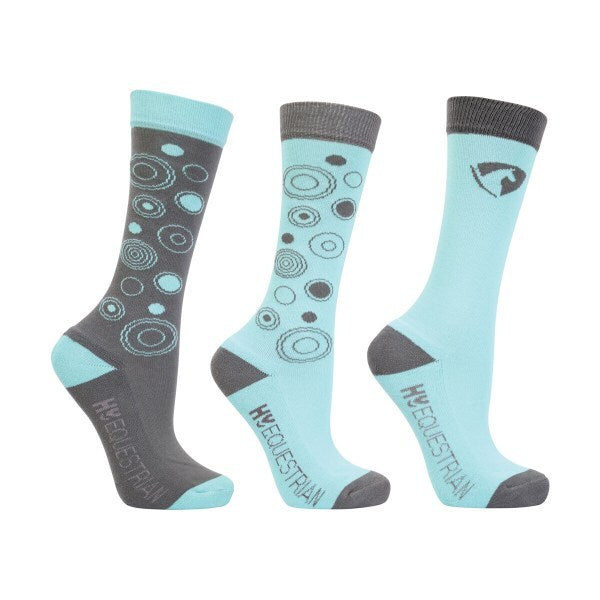 Hy DynaMizs Ecliptic Boot Socks (Pack of 3) (12 -4) GOODS Superdrug Mint/Grey  