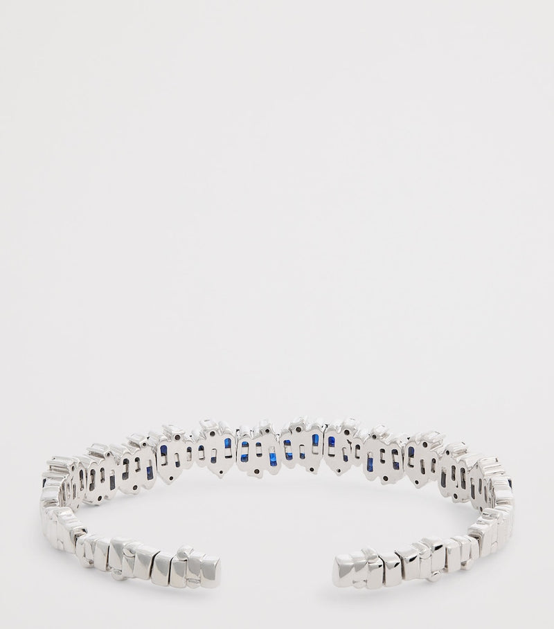 Suzanne Kalan blue sapphire diamond bangle white gold (British brand)