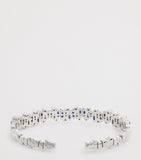 Suzanne Kalan blue sapphire diamond bangle white gold (British brand)