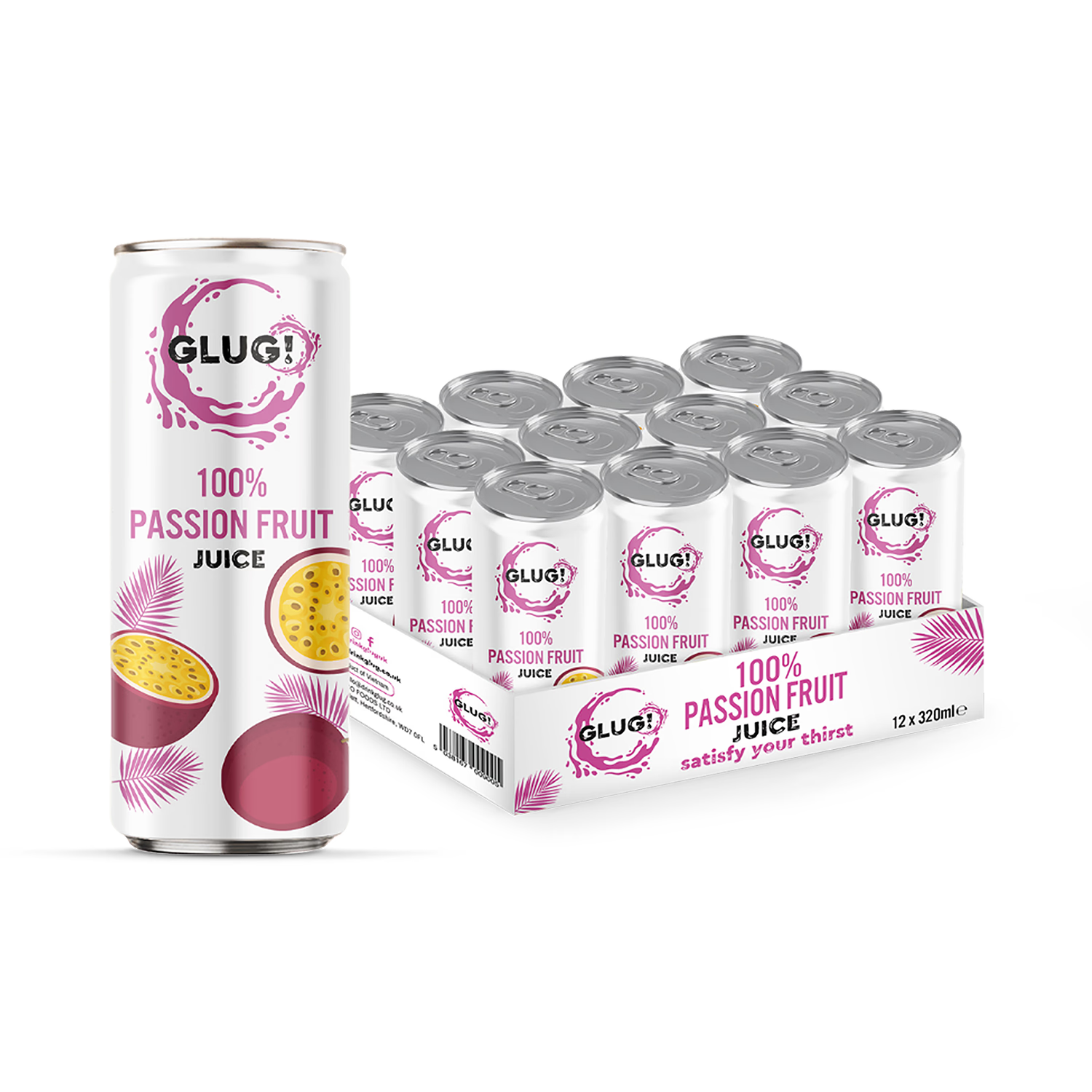 100% passion fruit juice 12x320ml, UK version