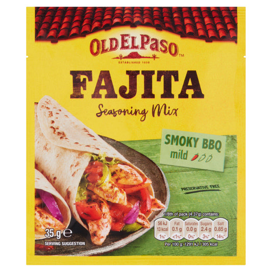 Old El Paso Smoky BBQ Fajitas Seasoning Mix 35g Mexican Sainsburys   