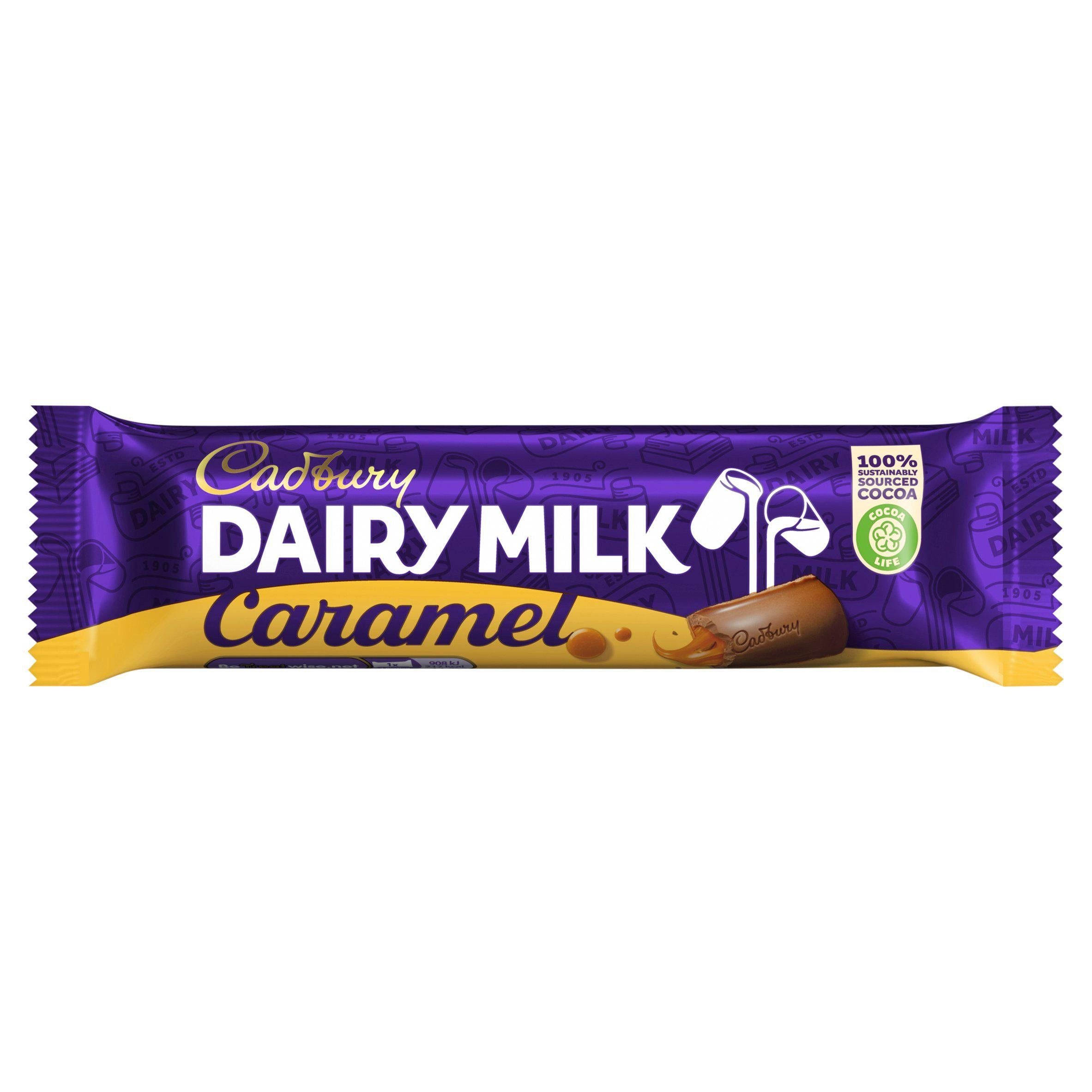 Cadbury Caramel Chocolate Bar 45g Cadbury chocolates Sainsburys   