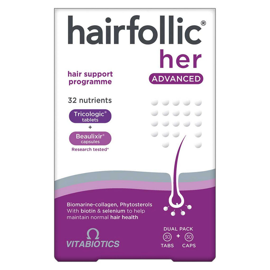 Vitabiotics Hairfollic Her Advanced - 30 Tablets + 30 Capsules