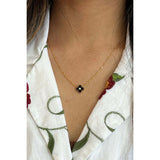 SVNX Mini Clover Necklace Gold Black 40+5cm - British product
